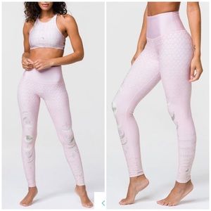 Onzie Las Lunas blush pink high waisted leggings